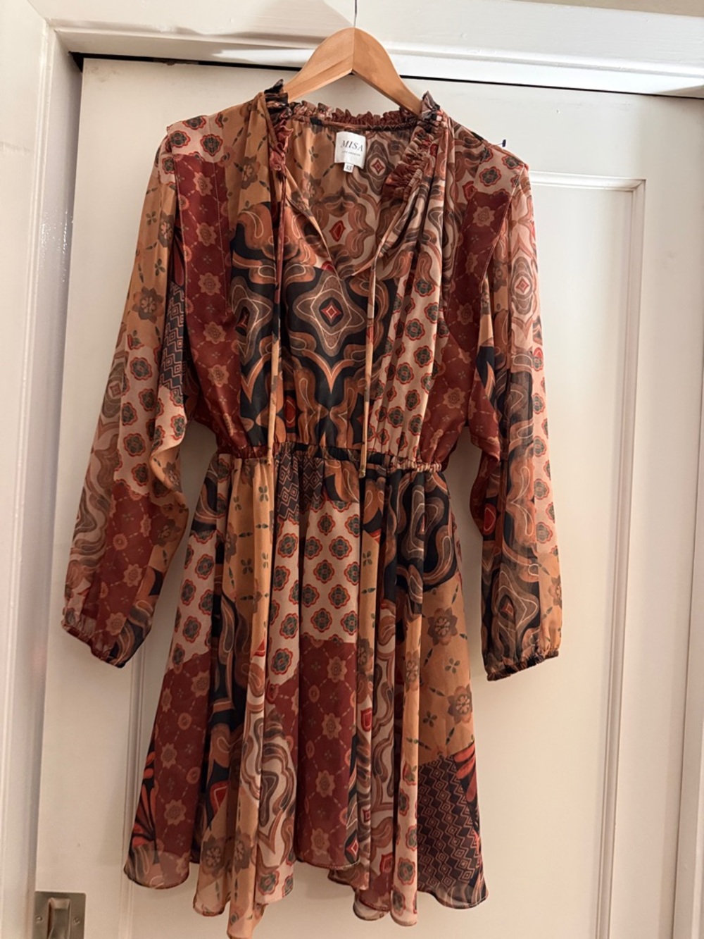 Misa Los Angeles Beautiful Long Sleeve Dress Size XS